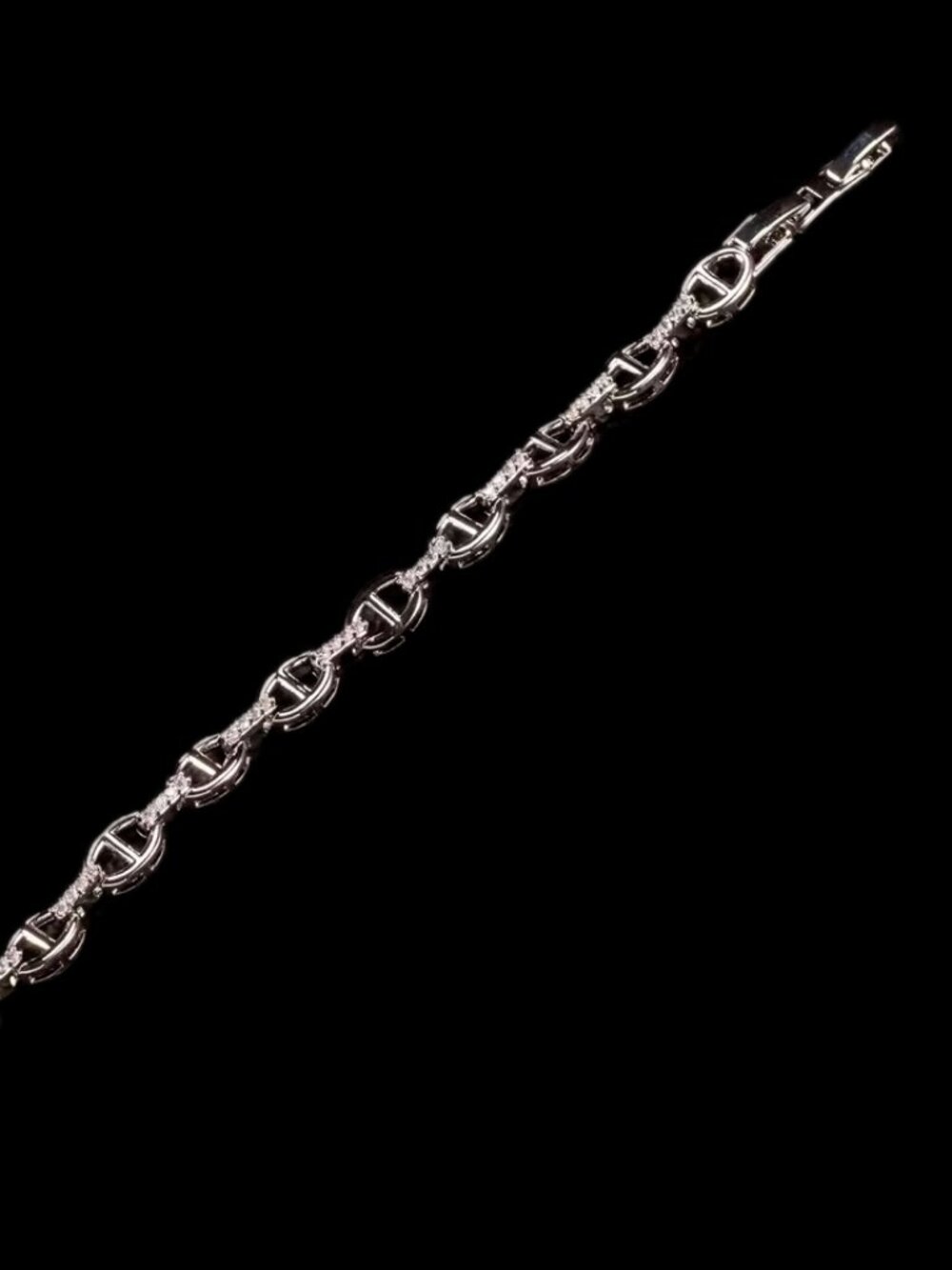 Oval Coffee Bean Fashion H-link 18K Gold Plated Cuff Bracelet Women's Adjustable - Picture 6 of 8